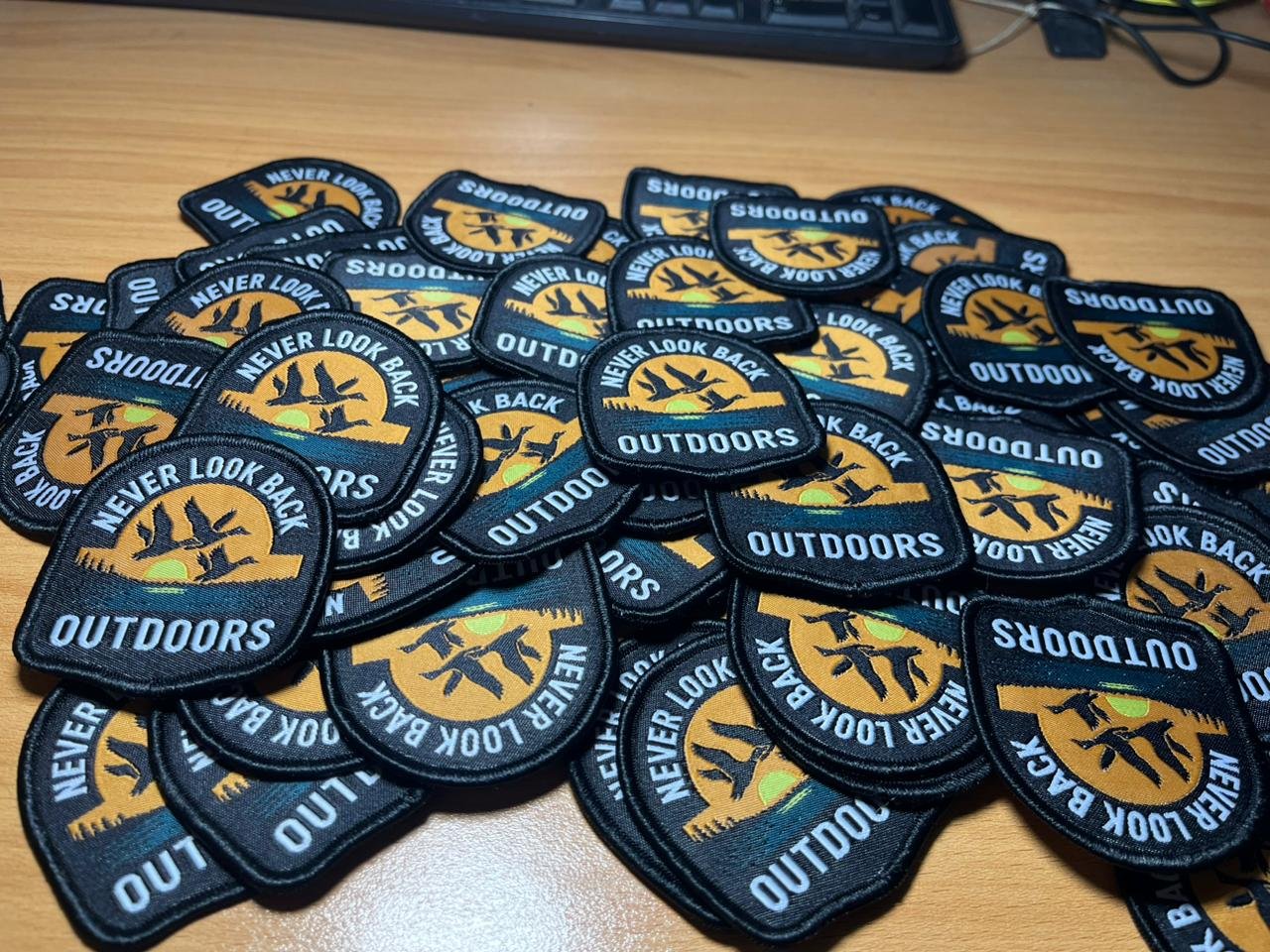 Never Look Back Woven Patch