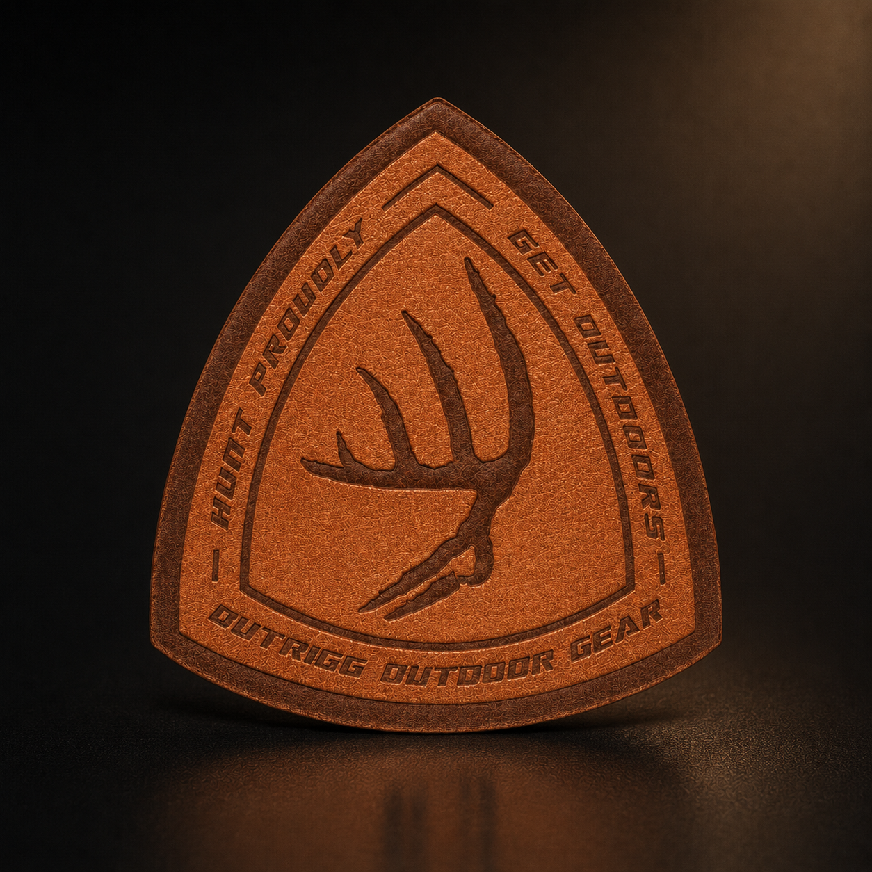 Custom Embossed Leather Patch Sample