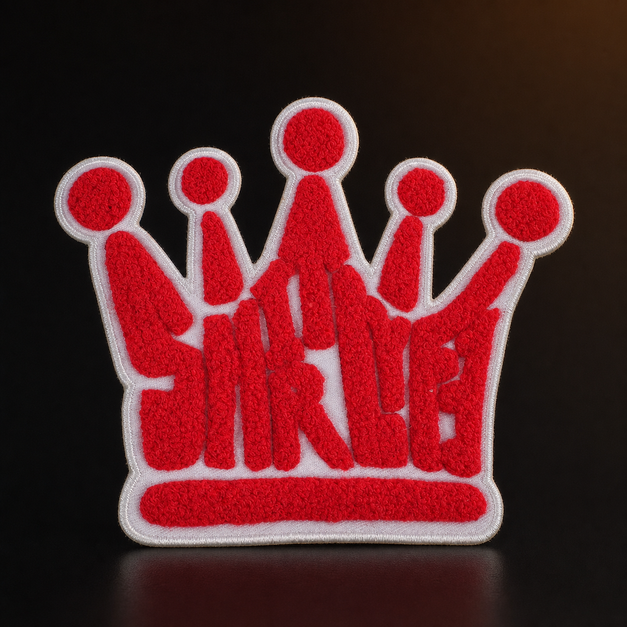 Crown varsity style chenille premium custom patches