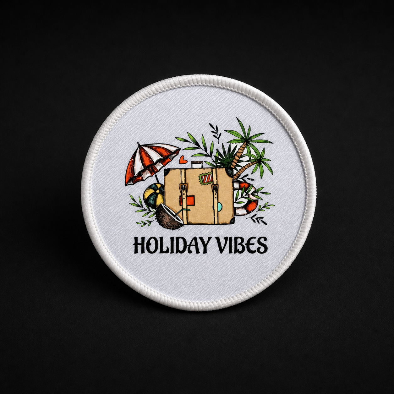 Holiday Vibes dye sublimated premium custom patches