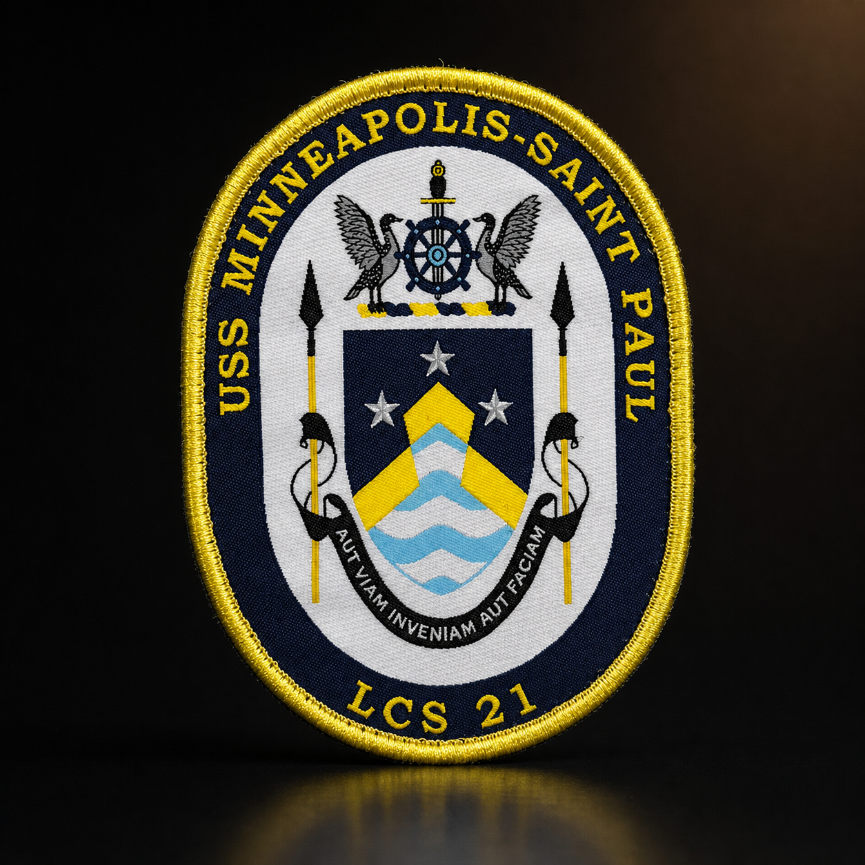 Never Look Back woven badge premium custom patches